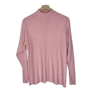 Vintage 90s Lane Bryant pink ribbed knit sweater size 18/20